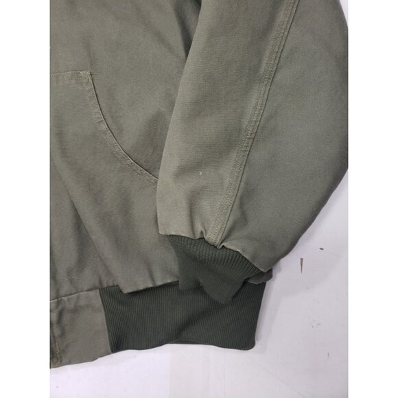 Men's Carhartt J280 MOS Duck Canvas Work Jacket Hooded Green Size XLarge - Picture 3 of 14